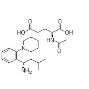 (S)-3-Methyl-1-(2-piperidinophenyl)butylamine N-acetylglutamate salt