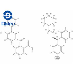 2-[(6-Hydroxy[1,1'-biphenyl]-3-yl)carbonyl]benzoic acid compd. with 1-[2-[(S)-(4-chlorophenyl)phenylmethoxy]ethyl]piperidine