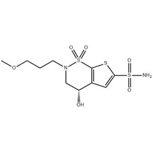 (S)-3,4-Dihydro-4-hydroxy-2-(3-methoxypropyl)-2H-thieno[3,2-e]-1,2-thiazine-6-sulfonamide 1,1-dioxide