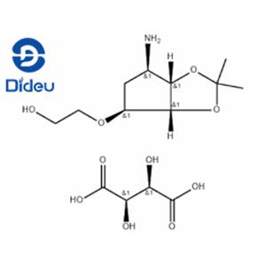 2-((3aR,4S,6R,6aS)-6-amino-2,2-dimethyltetrahydro-3aH-cyclopenta[d][1,3]dioxol-4-yloxy)ethanol L-tataric acid