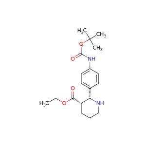 rel-Ethyl (2R,3S)-2-(4-((tert-butoxycarbonyl)amino)phenyl)piperidine-3-carboxylate