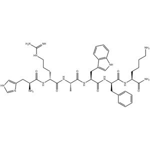 histidyl-arginyl-alanyl-tryptophyl-phenylalanyl-lysinamide