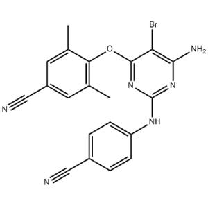 4-[[6-amino-5-bromo-2-[(4-cyanophenyl)amino]-4-pyrimidinyl]oxy]-3, 5 –dimethylbenzonitrile