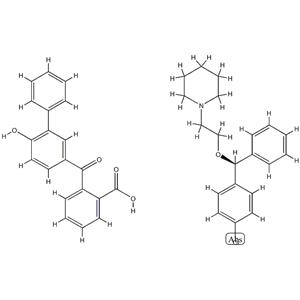 2-[(6-Hydroxy[1,1'-biphenyl]-3-yl)carbonyl]benzoic acid compd. with 1-[2-[(S)-(4-chlorophenyl)phenylmethoxy]ethyl]piperidine