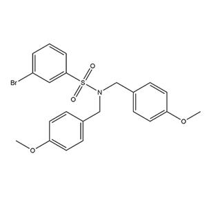 3-bromo-N,N-bis[(4-methoxyphenyl)methyl]benzene-1-sulfonamide