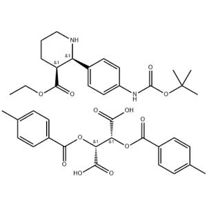 Butanedioic acid, 2,3-bis[(4-methylbenzoyl)oxy]-, (2R,3R)-, compd. with ethyl (2R,3S)-2-[4-[[(1,1-dimethylethoxy)carbonyl]amino]phenyl]-3-piperidinecarboxylate (1:1)