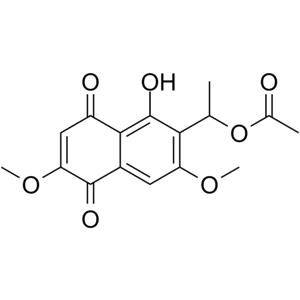 2,7-Dimethoxy-6-(1-acetoxyethyl)juglone
