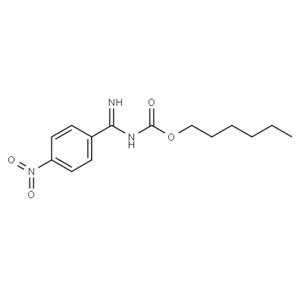 Carbamic acid, N-[imino(4-nitrophenyl)methyl]-, hexyl ester