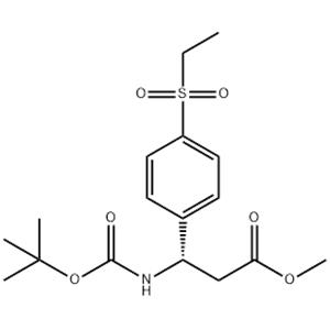 (S)-methyl 3-((tert-butoxycarbonyl)amino)-3-(4-(ethylsulfonyl)phenyl)propanoate