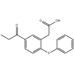 2-Phenylthio-5-propionylphenylacetic acid