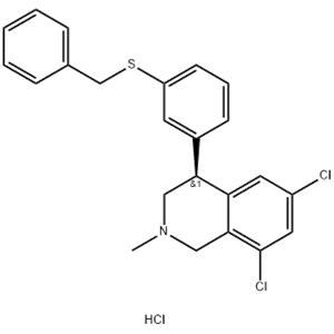 Isoquinoline, 6,8-dichloro-1,2,3,4-tetrahydro-2-methyl-4-[3-[(phenylmethyl)thio]phenyl]-, hydrochloride (