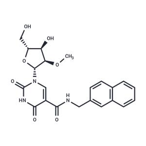 5-Naphthyl-beta-methylaminocarbony-2'-O-methyl-uridine