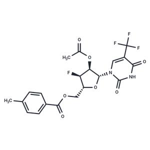 2'-O-Acetyl-5'-O-(p-toluoyl)-3'-deoxy-3'-fluoro-5-trifluoromethyluridine