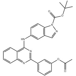 1H-Indazole-1-carboxylic acid, 5-[[2-[3-(acetyloxy)phenyl]-4-quinazolinyl]amino]-, 1,1-dimethylethyl ester
