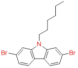 2,7-二溴-N-己基咔唑