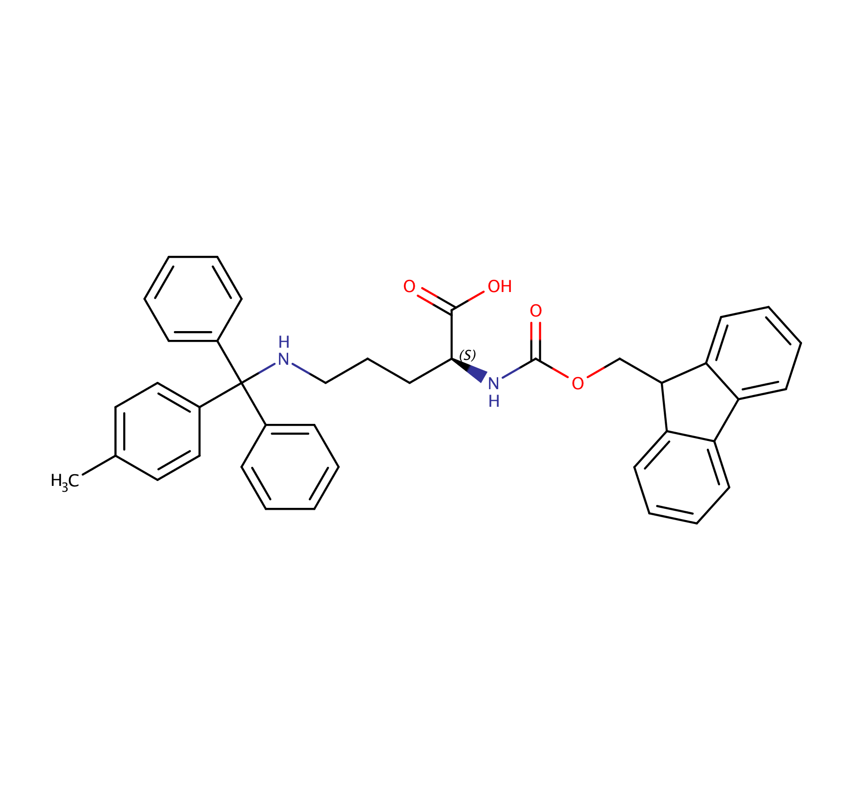 Fmoc-N'-甲基三苯甲基-L-鸟氨酸