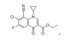 1-环丙基-6-氟-7-氯-1,4-二氢-8-氰基-4-氧代-3-喹啉羧酸乙酯