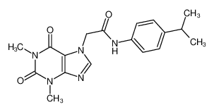 2-(1,3-二甲基-2,6-二氧代-2,3-二氢-1H-嘌呤-7(6H)-基)-N-(4-异丙基苯基)乙酰胺
