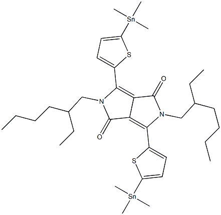 2,5-双(2-乙基己基)-3,6-双(5-(三甲基锡基)噻吩-2-基)吡咯并[3,4-c]吡咯-1,4(2H,5H)-二酮