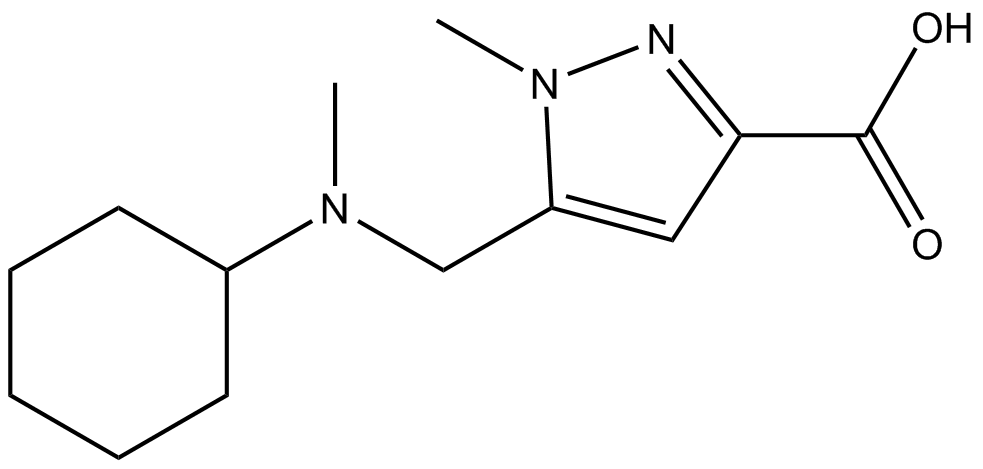 5-{[Cyclohexyl(methyl)amino]methyl}-1-methyl-1H-pyrazole-3-carboxylic acid