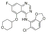 4-(6-氯-2,3-亚甲基二氧基苯胺)-7-氟-5-四氢吡喃-4-基氧基喹唑啉