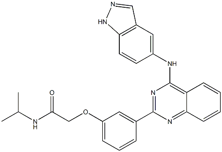 2-[3-[4-[(1H-吲唑-5-基)氨基]喹唑啉-2-基]苯氧基]-N-异丙基乙酰胺