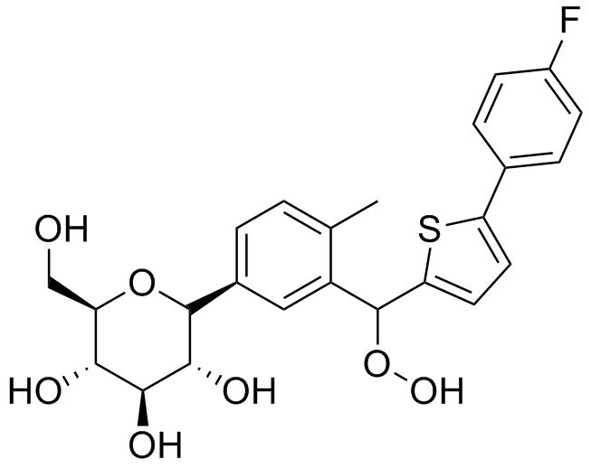 (2R,3R,4R,5S,6R)-2-(3-((5-(4-fluorophenyl)thiophen-2-yl)(hydroperoxy)methyl)-4-methylphenyl)-6-(hydroxymethyl)tetrahydro-2H-pyran-3,4,5-triol