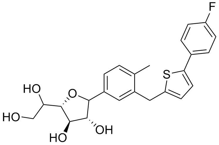 (2S,3R,4R)-2-(1,2-dihydroxyethyl)-5-(3-((5-(4-fluorophenyl)thiophen-2-yl)methyl)-4-methylphenyl)tetrahydrofuran-3,4-diol