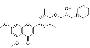 (R)-2-(4-(2-hydroxy-3-(piperidin-1-yl)propoxy)-3,5-dimethylphenyl)-5,7-dimethoxy-4H-chromen-4-one