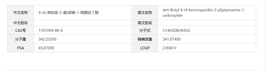 4-(4-溴吡啶-2-基)哌嗪-1-羧酸叔丁酯