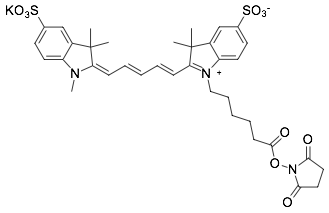 Sulfo-Cyanine5 NHS ester，Sulfo-Cy5 NHS ester