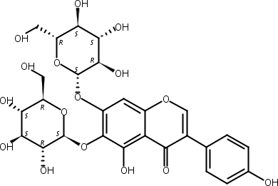 5,6,7,4’-四羟基异黄酮-6,7-O-二葡萄糖苷