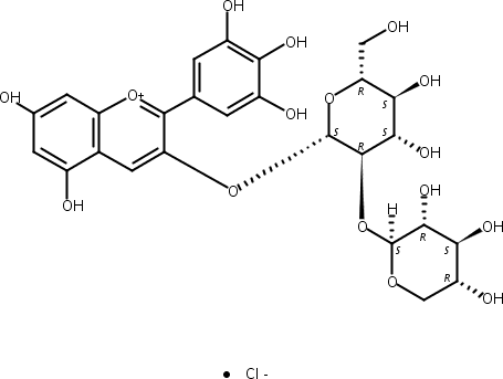 氯化飞燕草素-3-O-桑布双糖苷