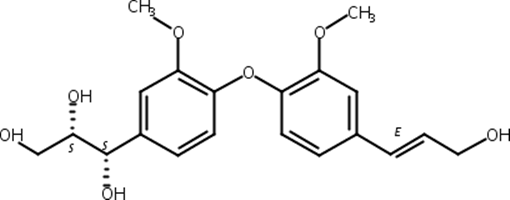 7'R,8'R-2,2'-二甲氧基-4-3-(3-羟丙烯基)-4'-(1,2,3-三羟丙基)联苯醚