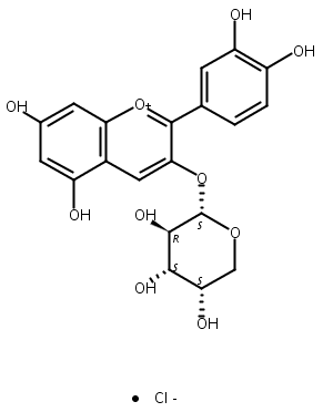 氯化矢车菊素-3-O-阿拉伯糖苷