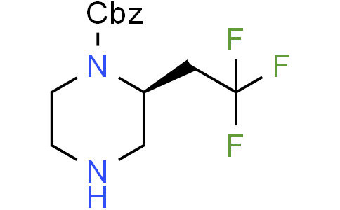 benzyl (S)-2-(2,2,2-trifluoroethyl)piperazine-1-carboxylate