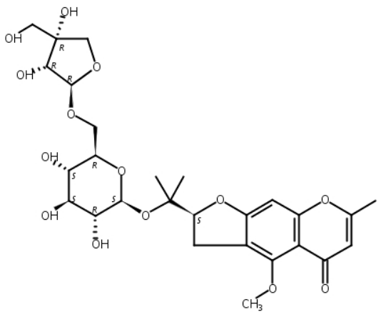 5-O-甲基维斯阿米醇-4′-O-β-D-呋喃芹糖基-(1→6)-β-D-吡喃葡萄糖苷