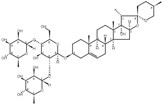 偏诺皂苷元-3-O-α-L-吡喃鼠李糖-（1→4）[α-L-吡喃鼠李糖基]（1→2）-β-D-葡萄糖苷