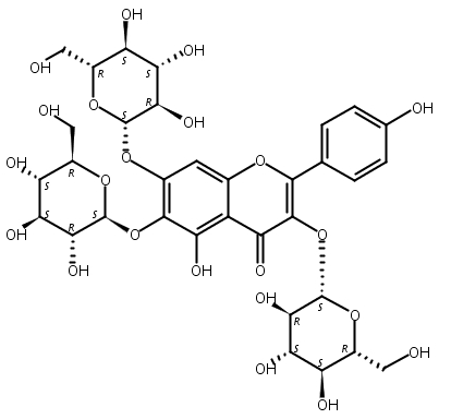 6-羟基山奈酚-3,6,7-三-O-葡萄糖苷