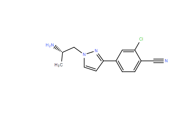 (S)-4-(1-(2-aminopropyl)-1H-pyrazol-3-yl)-2-chlorobenzonitrile