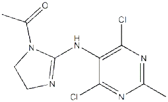 4,6-二氯-2-甲基-5-(1-乙酰基-2-咪唑啉-2)-氨基嘧啶