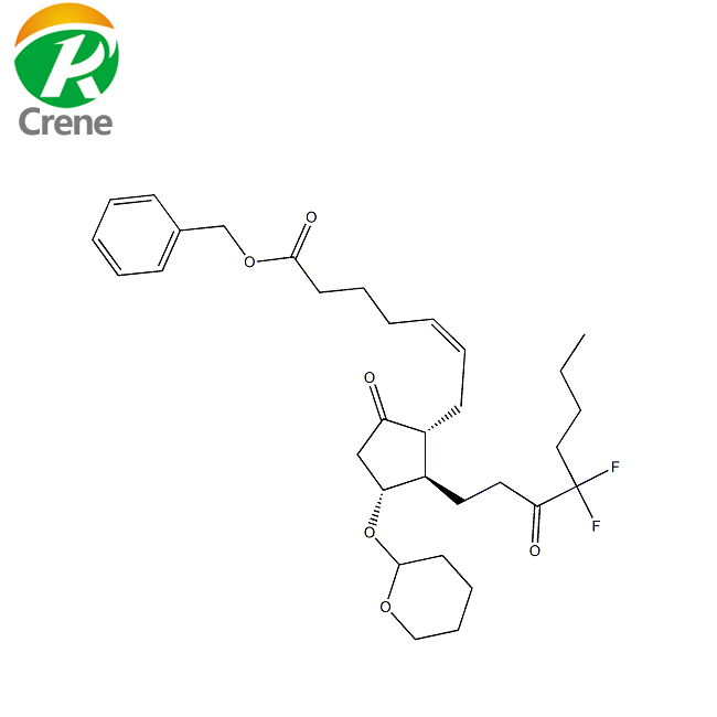Prost-5-en-1-oic acid, 16,16-difluoro-9,15-dioxo-11-[(tetrahydro-2H-pyran-2-yl)oxy]-, phenylmethyl e