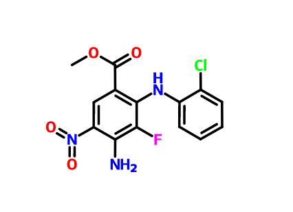 4-amino-2-(2-chloro-phenylamino)-3-fluoro-5-nitro-benzoic acid methyl ester