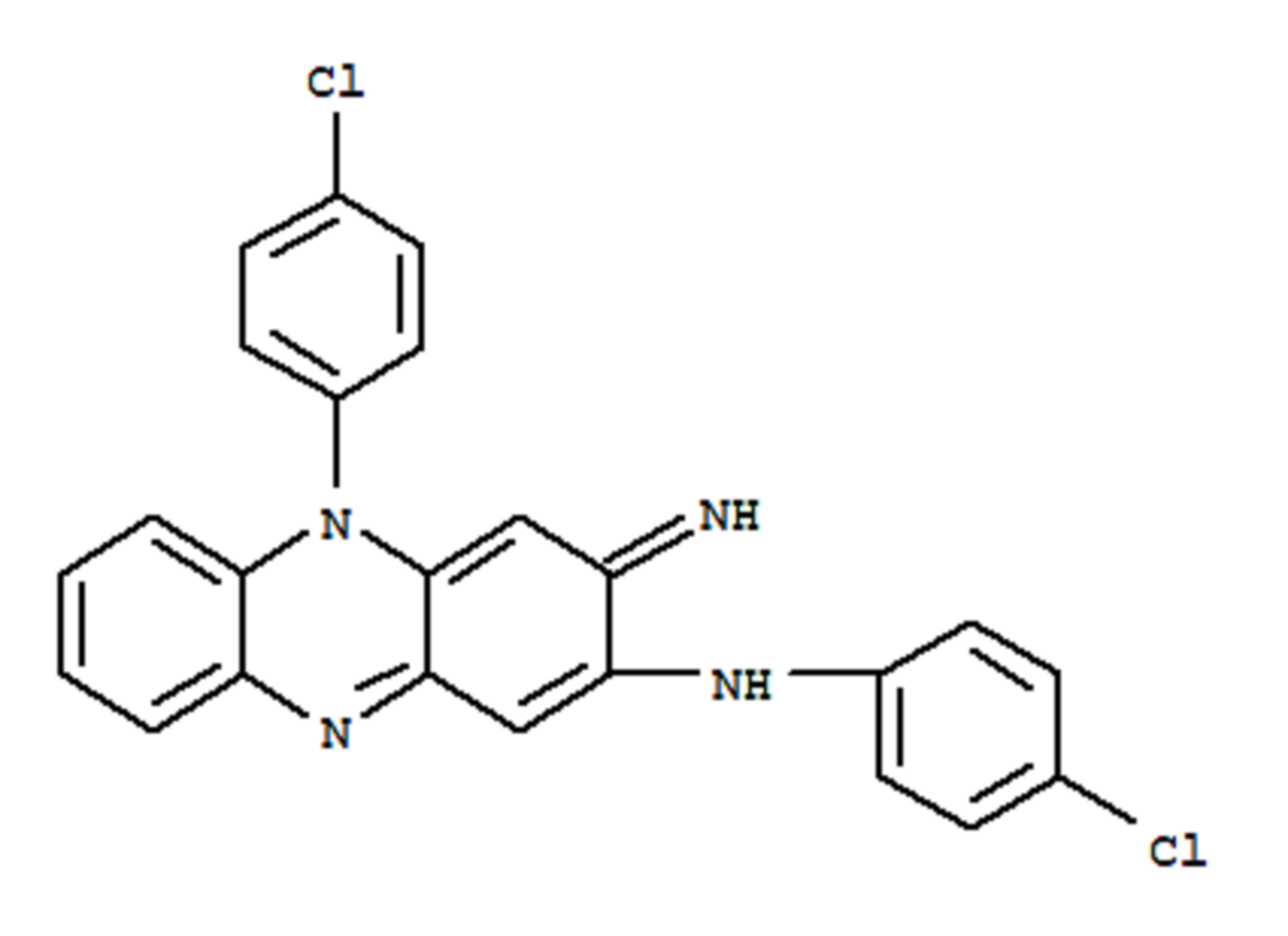 2-对氯苯胺基-5-对氯苯基-3,5-二氢-3-亚胺基吩嗪