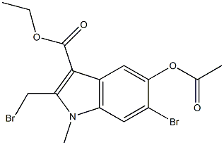 5-乙酰氧基-6-溴-2-溴甲基-1-甲基吲哚-3-甲酸乙酯