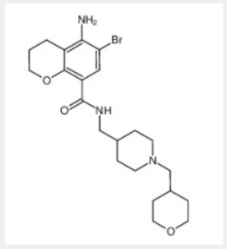 5-amino-6-bromo-N-{[1-(tetrahydro-2H-pyran-4-ylmethyl)-4-piperidinyl]methyl}-3,3-dihydro-2H-chromene-8-carboxamide