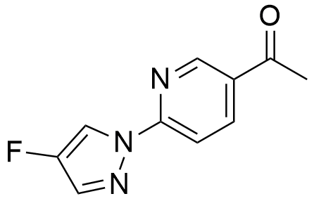 1-(6-(4-fluoro-1H-pyrazol-1-yl)pyridin-3-yl)ethan-1-one