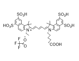 2-[5-[3-(5-羧基戊基)-1,3-二氢-1,1-二甲基-6,8-二磺基-2H-苯并[e]吲哚-2-亚基]-1,3-戊二烯基]-3-乙基-1,1-二甲基-6,8-二磺基-1H-苯并[e]吲哚鎓内