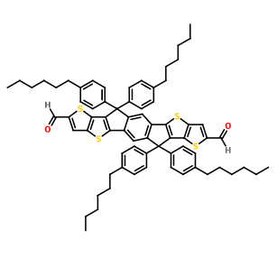 6,6,12,12-四(4-己基苯基)-6,12-二氢二噻吩[2,3-D:2',3'-D']-S-茚并[1,2-B:5,6-B']二噻吩-2,8-二吡咯甲醛