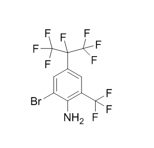 2-bromo-4-(1,1,1,2,3,3,3-heptafluoropropan-2-yl)-6-(trifluoromethyl)aniline